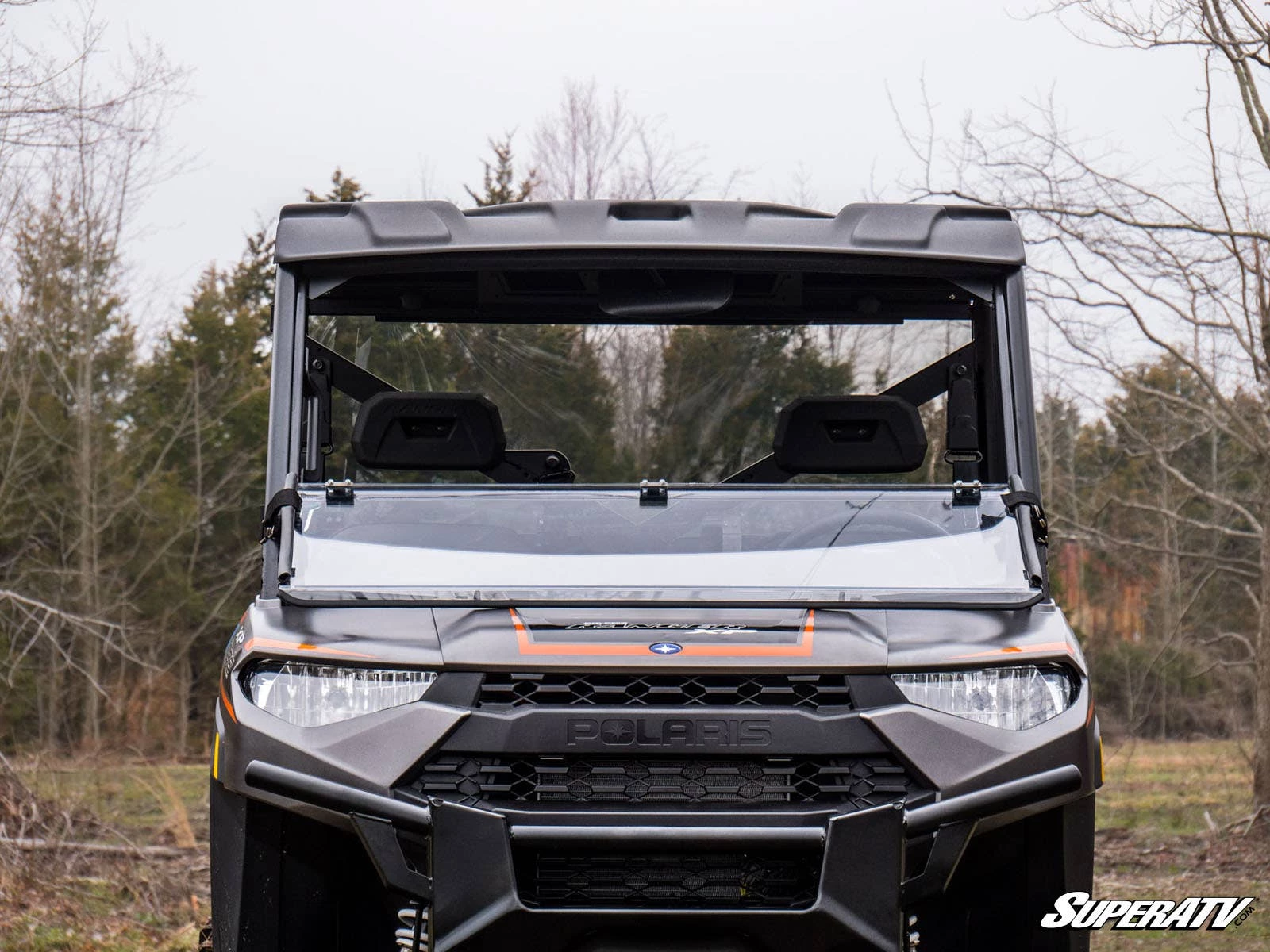Super ATV POLARIS RANGER XP 900 SCRATCH RESISTANT FLIP DOWN WINDSHIELD 3 Super ATV POLARIS RANGER XP 900 SCRATCH RESISTANT FLIP DOWN WINDSHIELD - Image 3