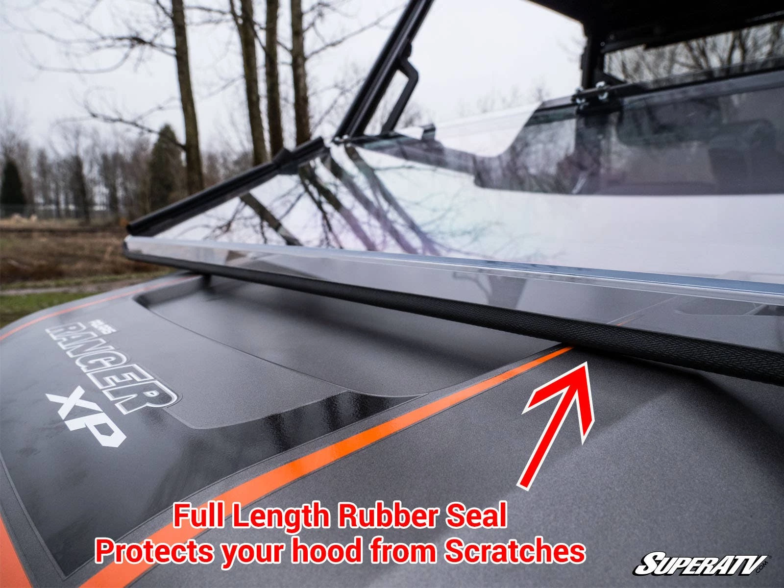 Super ATV POLARIS RANGER XP 900 SCRATCH RESISTANT FLIP DOWN WINDSHIELD 6 Super ATV POLARIS RANGER XP 900 SCRATCH RESISTANT FLIP DOWN WINDSHIELD - Image 6
