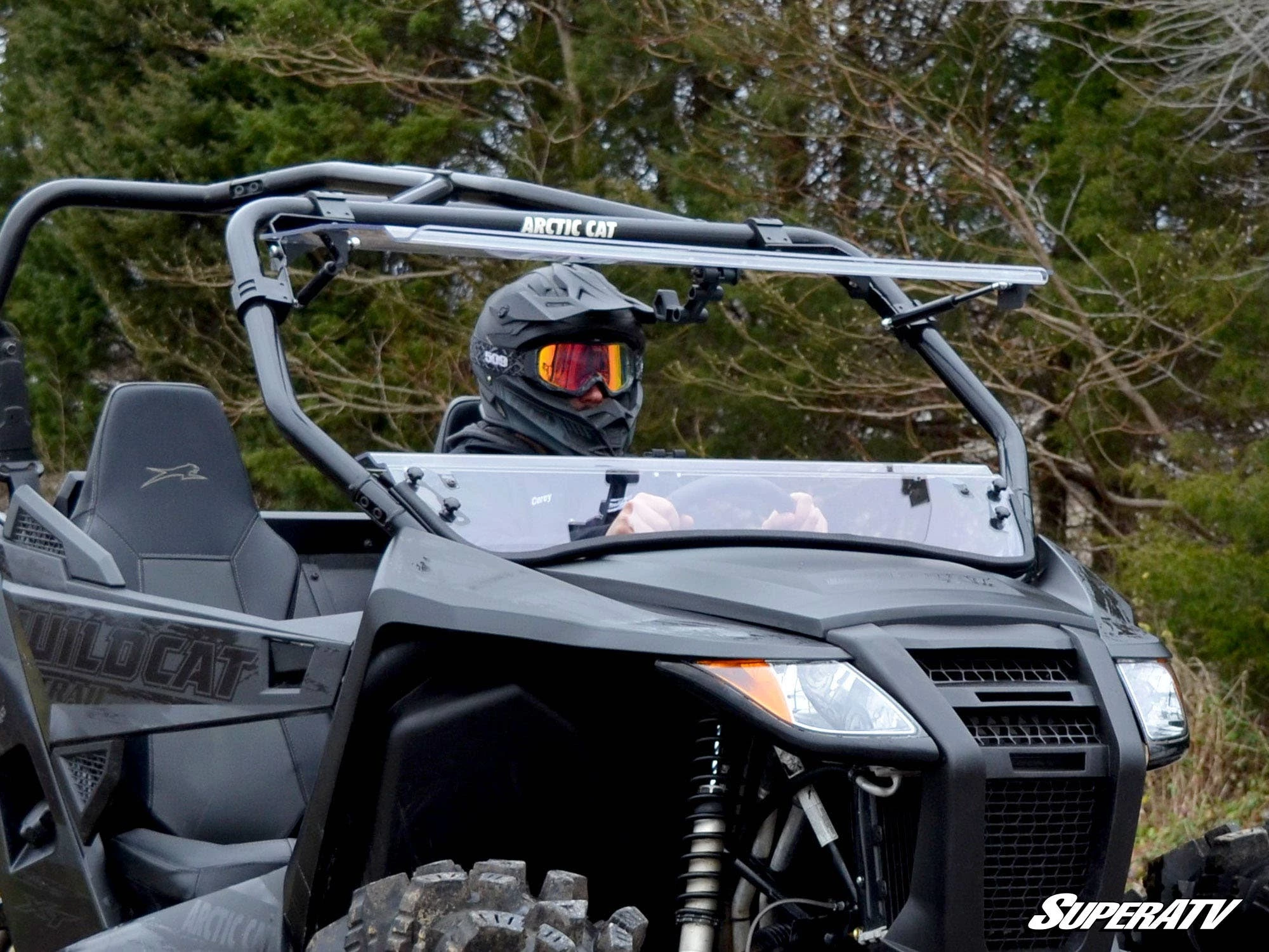 Super ATV ARCTIC CAT WILDCAT TRAIL SCRATCH RESISTANT FLIP WINDSHIELD - Image 7