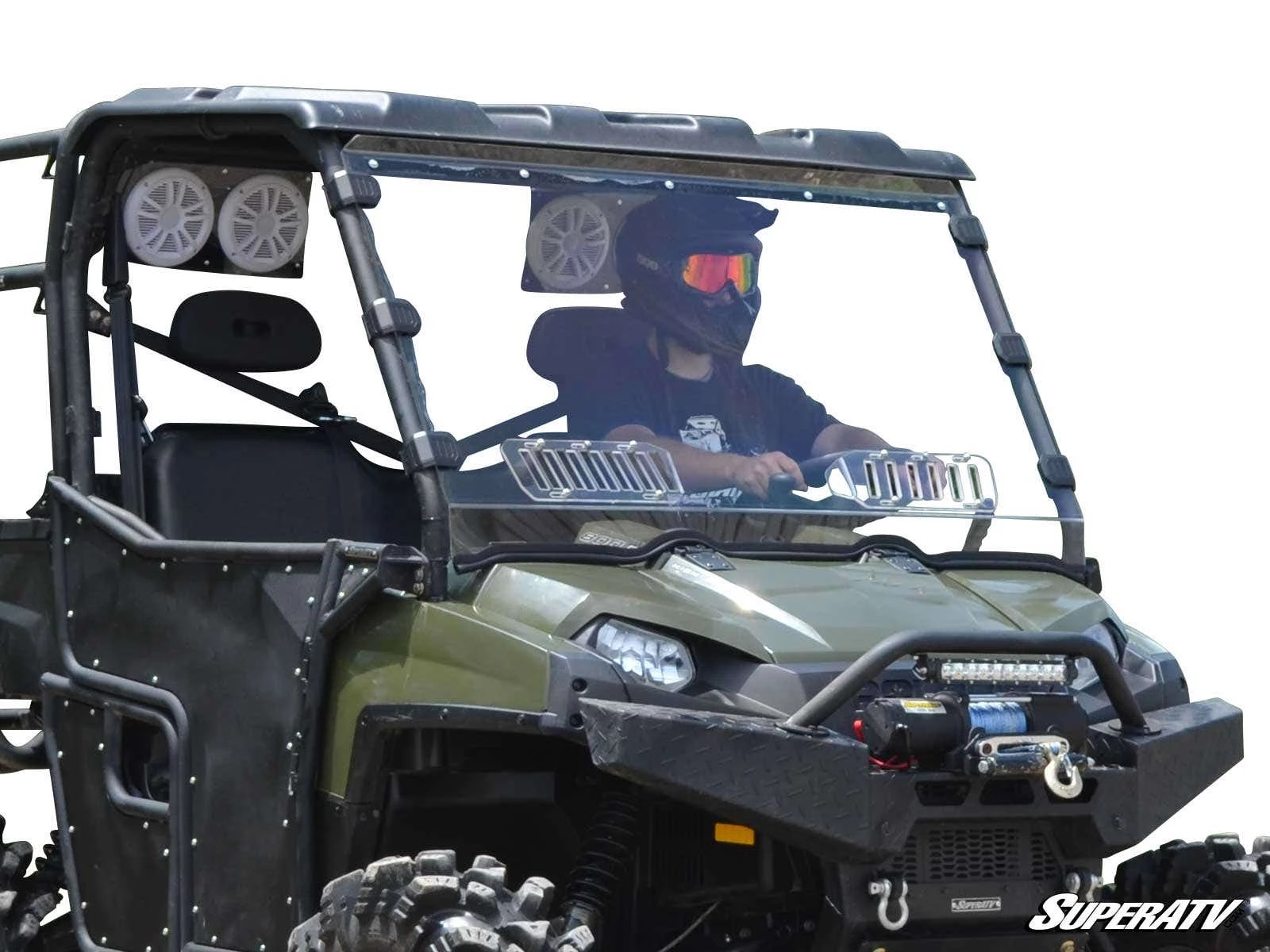 Super ATV POLARIS RANGER 800 SCRATCH-RESISTANT VENTED FULL WINDSHIELD