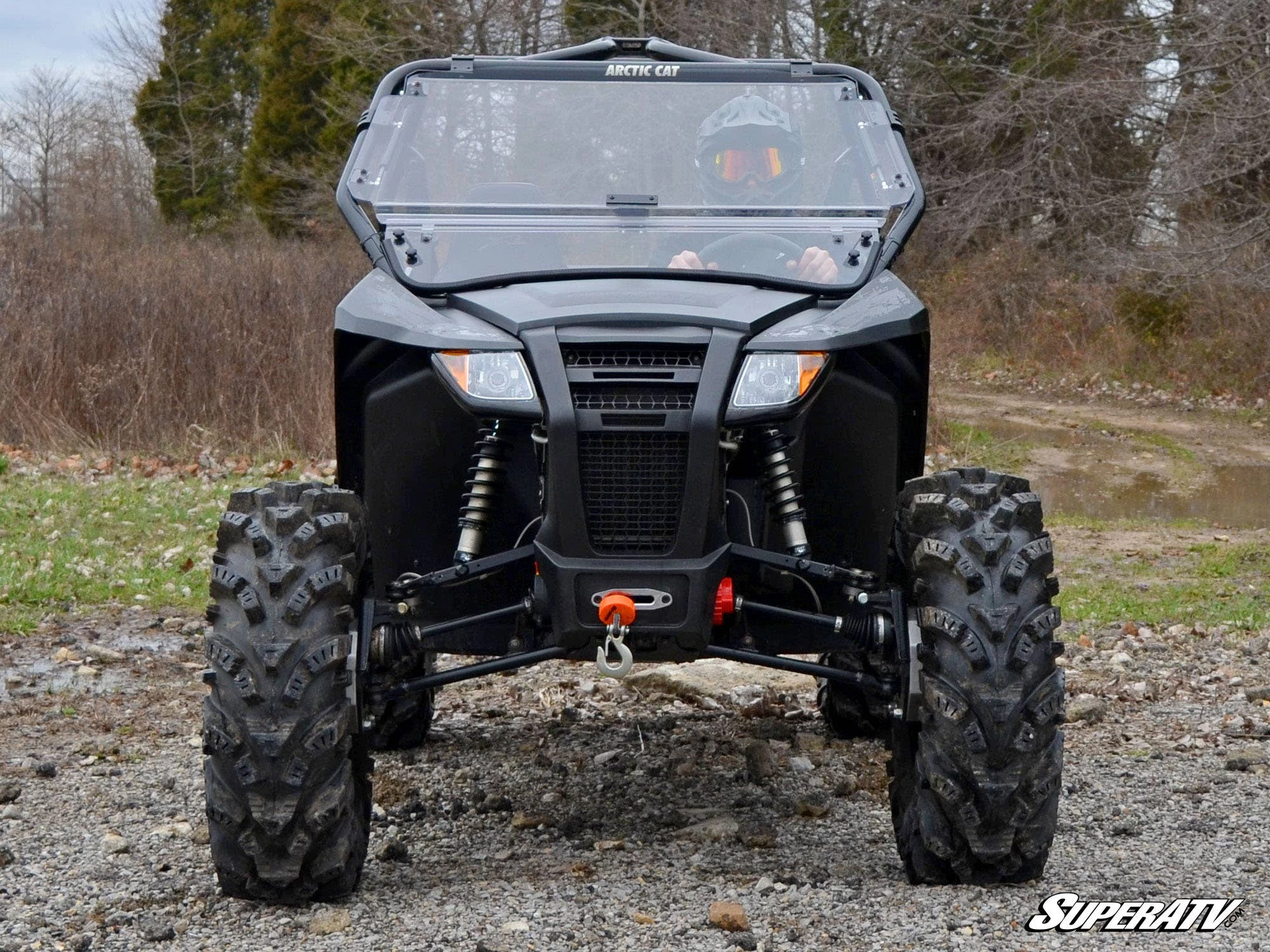 Super ATV ARCTIC CAT WILDCAT TRAIL SCRATCH RESISTANT FLIP WINDSHIELD - Image 2