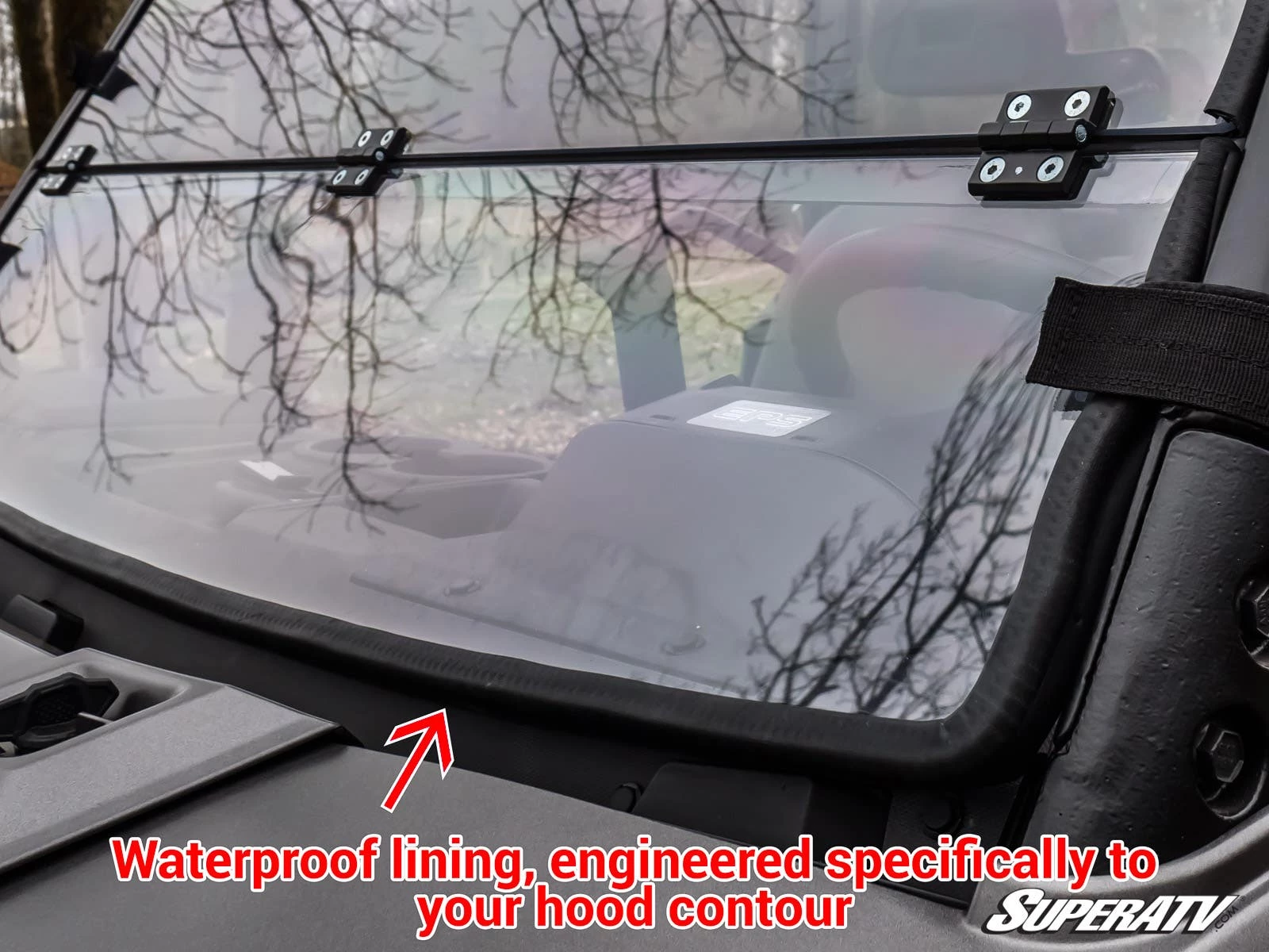 Super ATV POLARIS RANGER XP 900 SCRATCH RESISTANT FLIP DOWN WINDSHIELD 7 Super ATV POLARIS RANGER XP 900 SCRATCH RESISTANT FLIP DOWN WINDSHIELD - Image 7
