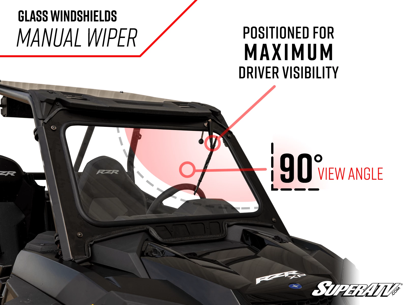 Super ATV POLARIS RZR XP 1000 GLASS WINDSHIELD - Image 11
