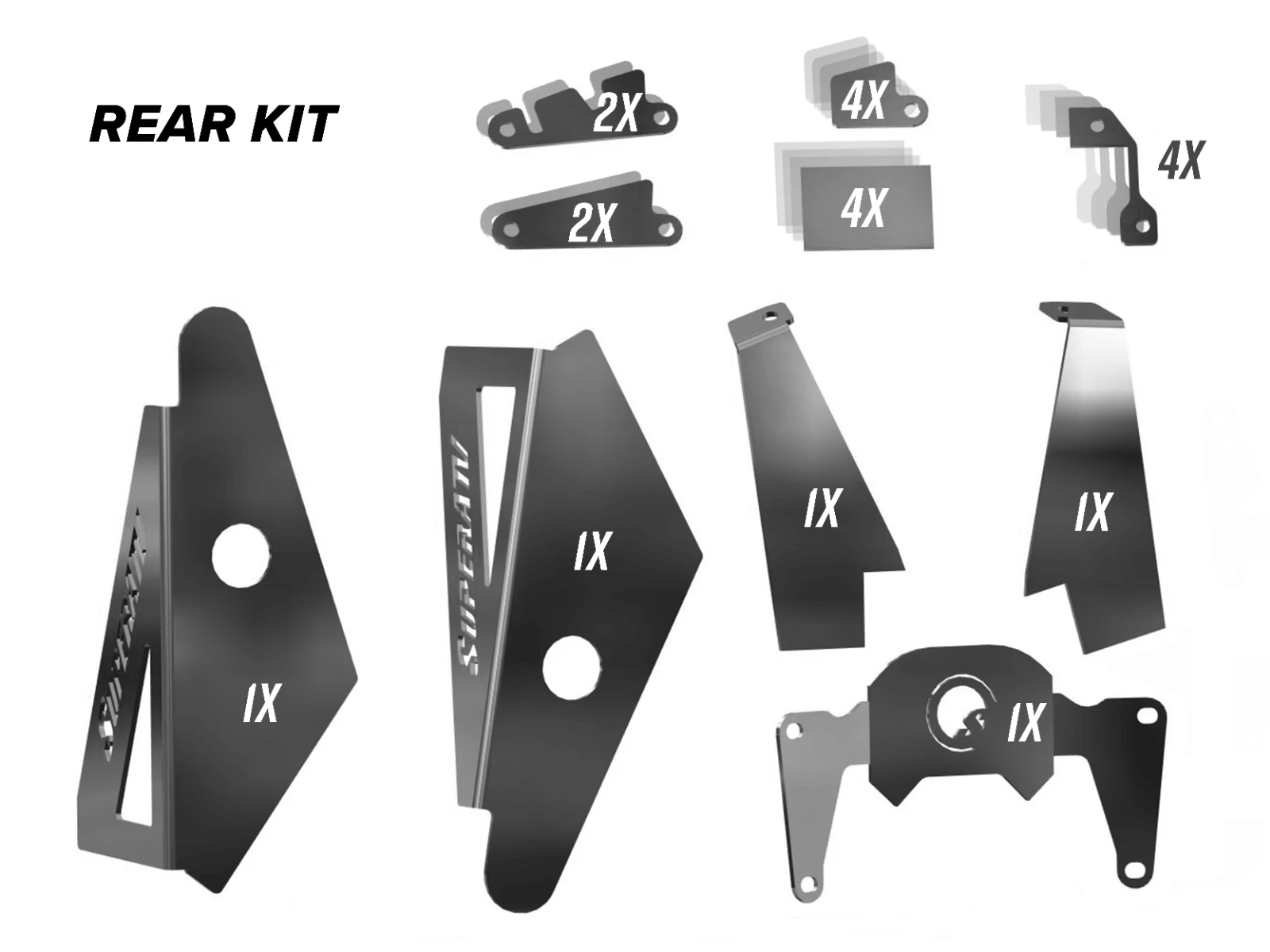 Super ATV POLARIS RANGER XP 1000 WELD-IN GUSSET KIT - Image 2