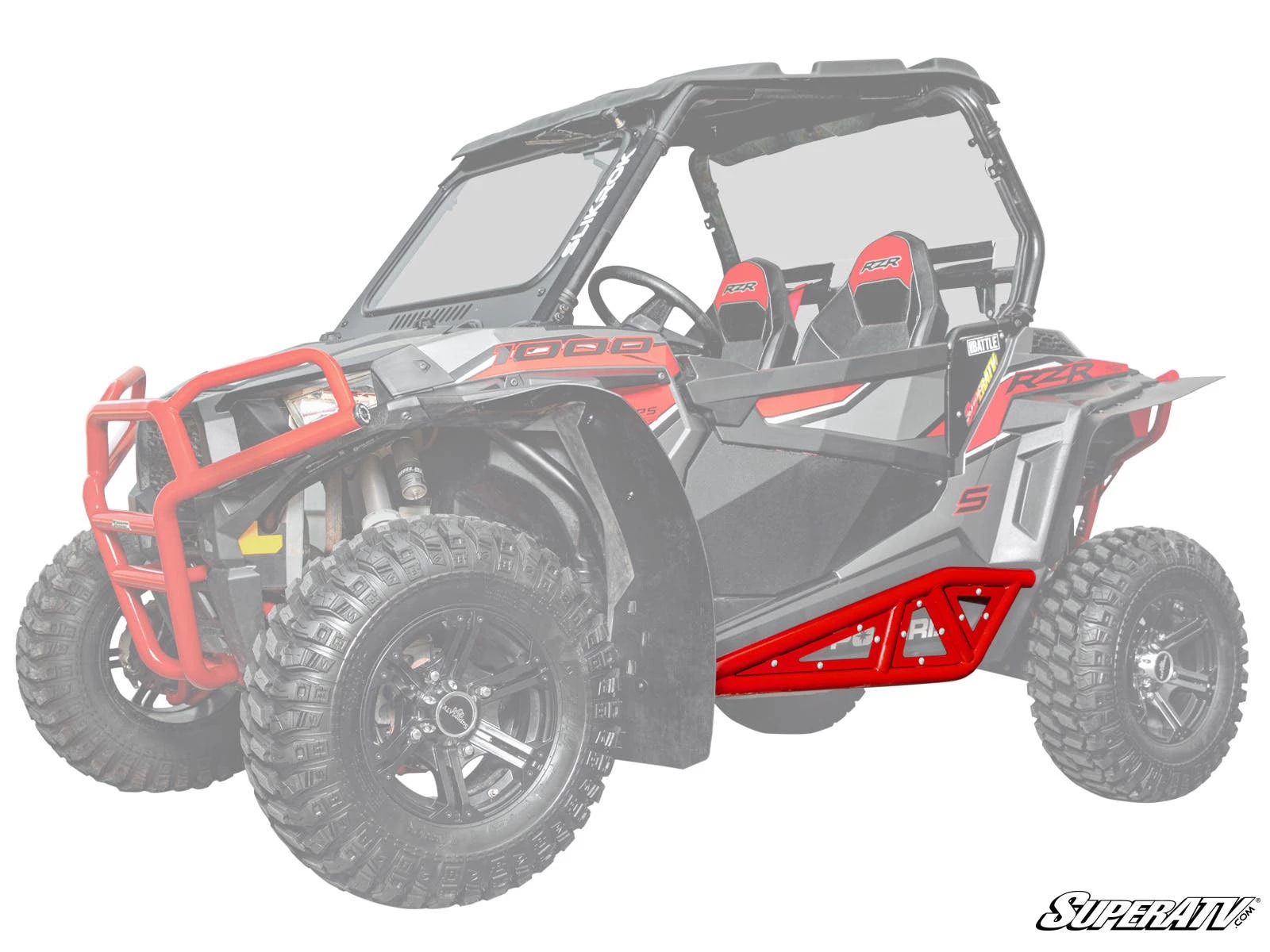 Super ATV POLARIS RZR TRAIL S 900 HEAVY-DUTY TUBE ROCK SLIDERS - Image 9