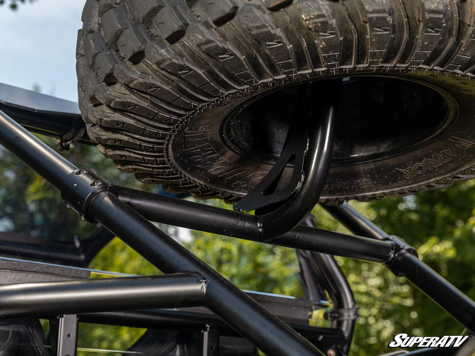 Super ATV POLARIS RZR TRAIL S 900 SPARE TIRE CARRIER - Image 3