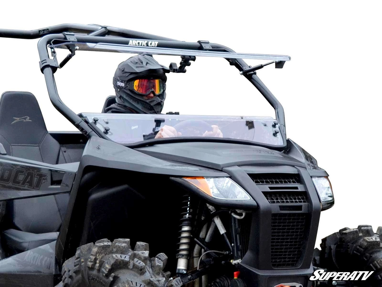 Super ATV ARCTIC CAT WILDCAT TRAIL SCRATCH RESISTANT FLIP WINDSHIELD