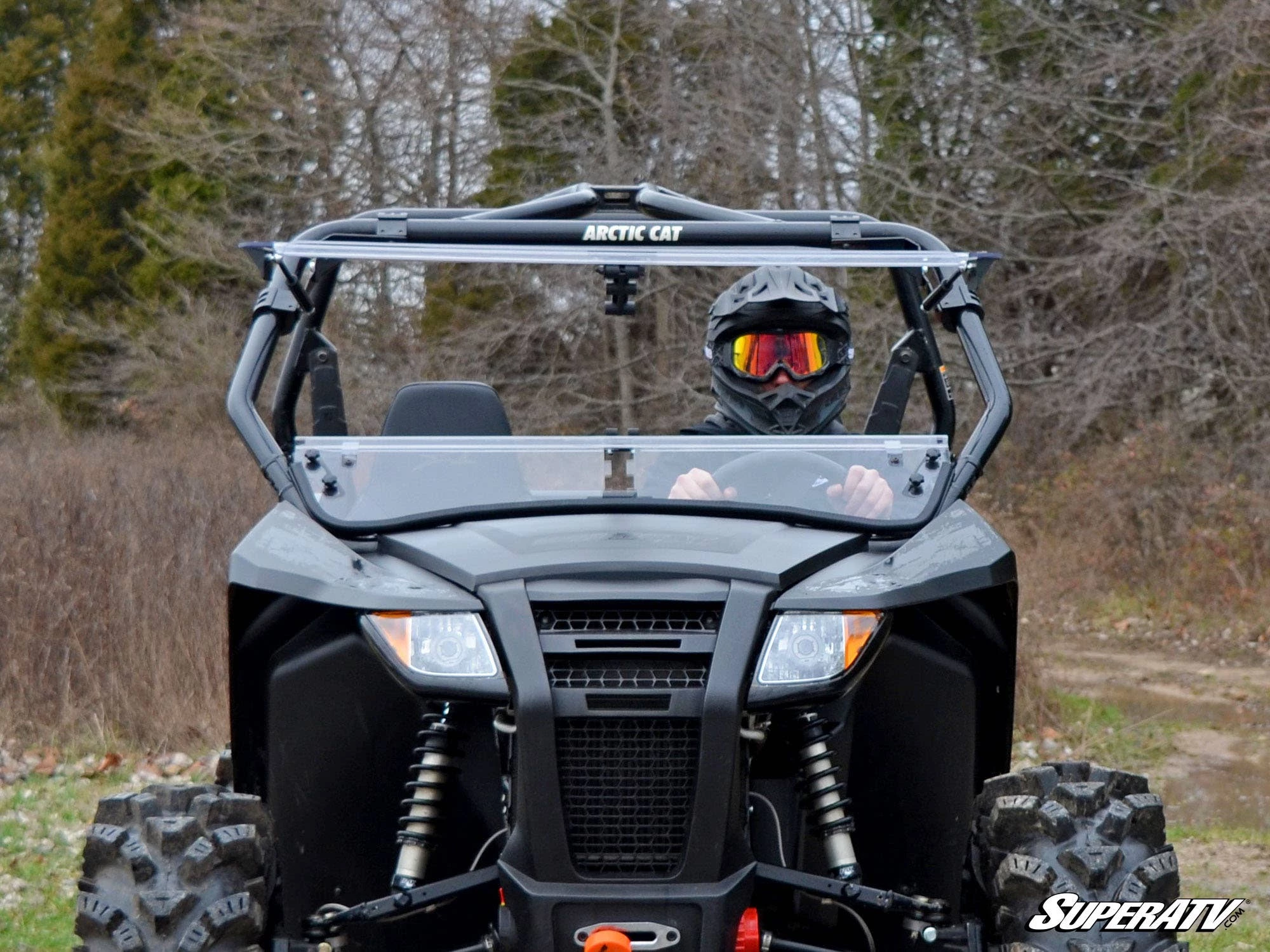 Super ATV ARCTIC CAT WILDCAT TRAIL SCRATCH RESISTANT FLIP WINDSHIELD - Image 3