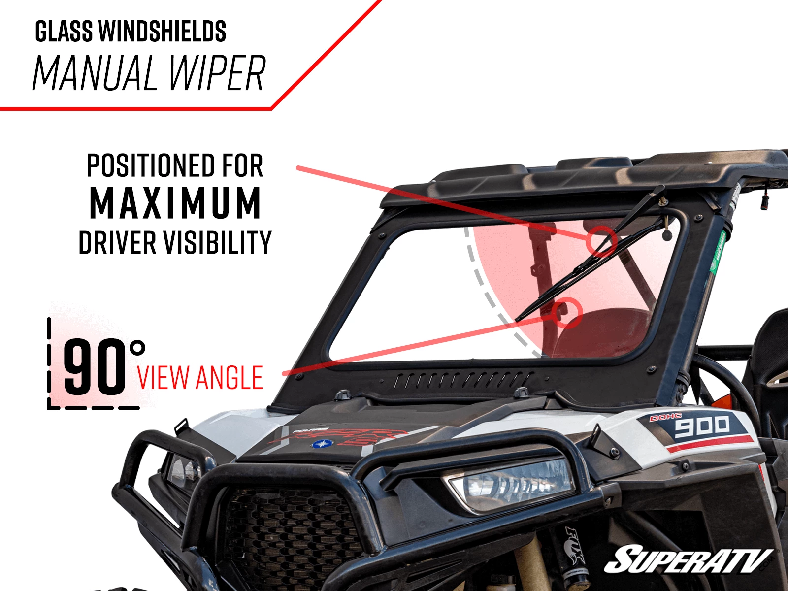 Super ATV POLARIS RZR XP 1000 GLASS WINDSHIELD - Image 6