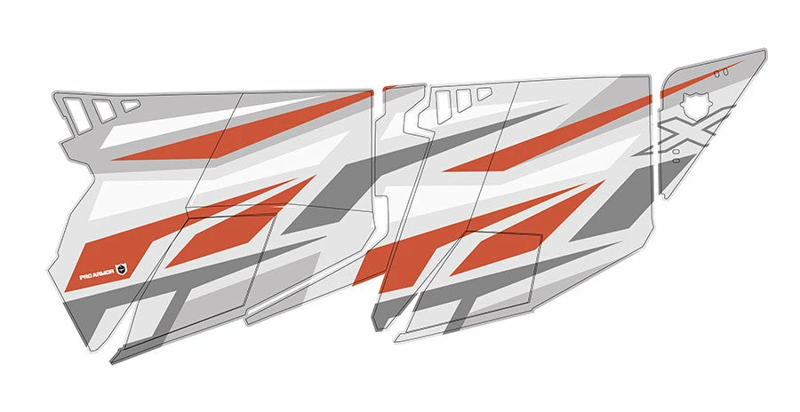 Pro Armor 2019 RZR XP4 Turbo Stealth Door Graphic Matte White Pearl